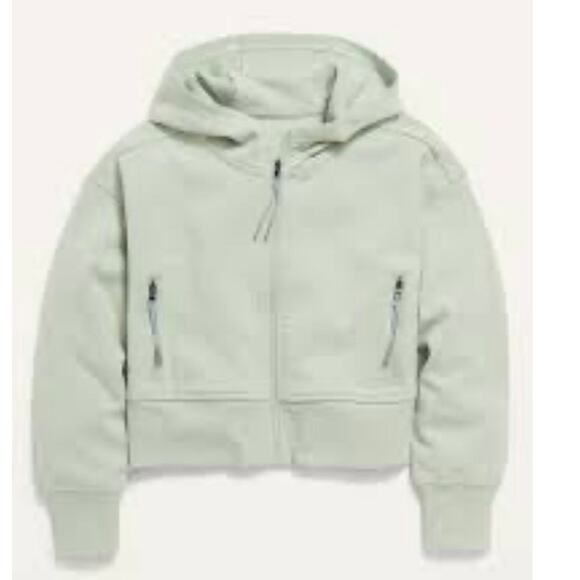 Old Navy Girls Dynamic Fleece Hoodie - Pale Grass - L (10/12) - Picture 1 of 5